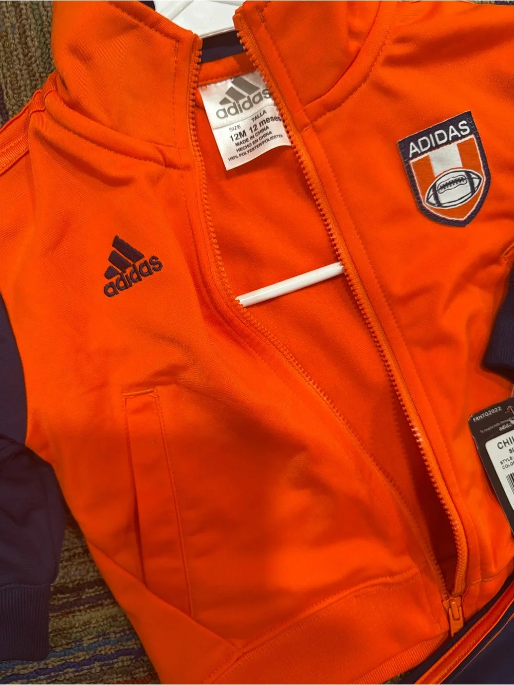 adidas Kids Orange Track Pants